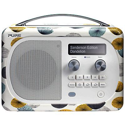 Pure Evoke D4 Mio DAB/FM Bluetooth Radio, Sanderson Print Danilion Pure Evoke D4 Mio DAB/FM Bluetooth Radio, Sanderson Print Danilion